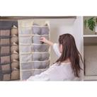 Hanging Double-Sided Underwear Organiser - 2 Sizes & 3 Colours - Grey