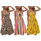 Casual Midi Print Dress - 5 Sizes & 6 Designs! - Navy