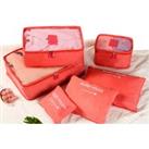 6Pk Travel Storage Organiser Bags - 7 Colours - Orange