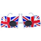 Dual Union Jack Flag Novelty Sunglasses - Black