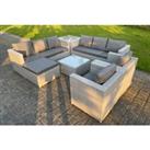 Garden Rattan Furniture 9-Seater Lounge Set