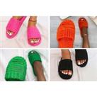 Women'S Lounge Sandals - 6 Uk Sizes & 5 Colours - Black