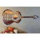 Groovy Guitar Metal Wall Art - 2 Sizes & 4 Colours - Black