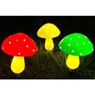 Mushroom Solar Powered Lights - 3 Or 6!