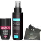 Keratin Hair Fibres, Fibre Spray, Comb - Brown