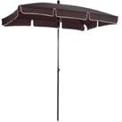 Outsunny Aluminum Umbrella Parasol - Brown