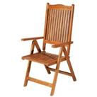 Outsunny 5-Position Acacia Wood Chair
