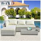 Outsunny 5-Seater Outdoor Rattan Set - Grey