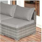 Outsunny Garden Furniture Rattan Sofa - Grey