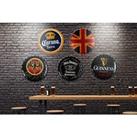 Beer Bottle Cap Wall Decoration - Red
