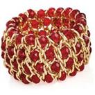 Gold Colour Red Crystal Bracelet