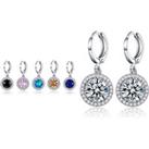 Sultana-Mayfair Women'S Created Diamond Hoop Earrings - Blue
