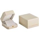 Cream Vintage Leather Earring Box