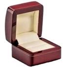Crimson Red Glossy Wood Ring Box