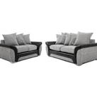 Bolonia 3+2 Seater Fabric Sofa - Grey