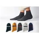 Men Cotton Solid Colour Socks - 5 Pack! - Black