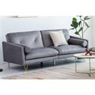 Alessia Sofa Bed with 2 Bolster Cushions - Silver, Grey or Green