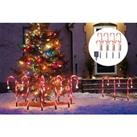 Solar Powered Outdoor Christmas Candy Cane Driveway Lights