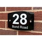 Personalised Black Acrylic Curved Door Sign