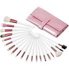 20Pc Brush Set In Pink Pouch