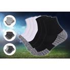Six Pairs Of Men'S Running Ankle Socks - 6 Colour Options - Grey