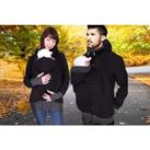 Parent And Baby Carrier Hooded Jumper - 2 Colours & 4 Sizes! - Black
