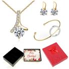 Necklace, Bangle & Earrings-Xmas Box - Silver