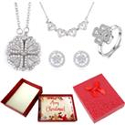 Necklace, Ring & Earrings - Xmasbox - Silver