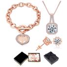 Necklace, Bracelet & Earrings - Xmas Box - Rose Gold
