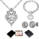 Bracelet, Earrings & Necklace - Xmas Box - Silver