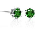 Vintage Emerald Green Crystal Earrings
