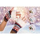Women'S Winter Fingerless Gloves - 5 Colours - Black