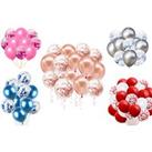 Confetti And Metallic Balloons - 20 Pack