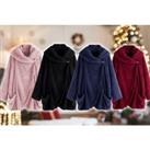 Super Soft Fleece Wrapping Jacket - In 4 Colours - Navy