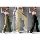 Casual High-Waist Cargo Trousers - 3 Stylish Colours! - Black