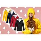 Women'S Fleece Hooded Raincoat - 5 Colour Options - Red