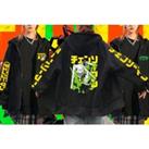 Anime Chainsaw Man Inspired Zip Up Hoodie - 8 Styles - Black