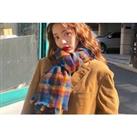 Women'S Cosy Plaid Scarf - Choose From 4 Colours! - Blue