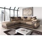 Fabric & Leather Living Room Corner Sofa