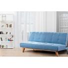 Italian Style 3 Seater Fabric Sofa Bed - Blue