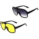 East Village Suckerpunch Visor Sunglasses - Black & Yellow
