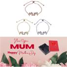 Multi-Coloured Mum Bracelet+Md Box - Silver