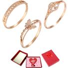 Butterfly, Tree&Love Bangles+Valentine - Silver