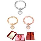 Tree Heart Crystal Bracelet+Valentine - Silver