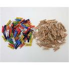 70 Mini Wooden Clothes Pegs