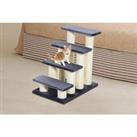 Pawhut Soft Grey Pet Ladder For Cats & Dogs