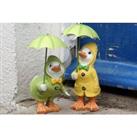 Rainy Day Ducks Garden Ornament - 2 Colours! - Green
