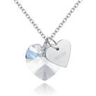 Heart-Shaped Crystal Jewellery Set - Silver