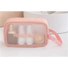 Portable Transparent Waterproof Cosmetics Bag - 2 Size & 4 Colour Options - White