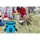 Portable Foldable Outdoor Cooler Bucket - 6 Colour & 2 Sizes Options - Blue